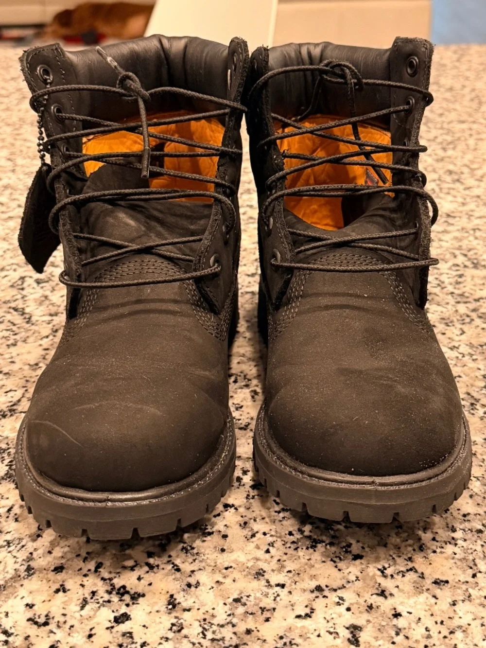 Timberland Black Leather Waterproof 6-Inch Boots 8